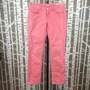 Ann Taylor LOFT Modern Straight Coral Jeans sz 26/2